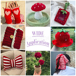 5 моток пряжи акрилового волокна красного цвета 5 цвета&nbsp;OCOR-TA0003-19A