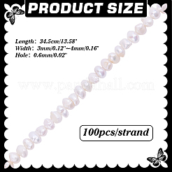 Natürlichen Perlen Stränge&nbsp;PEAR-WH0012-01