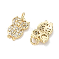 Messing micro pave klar zirkonia charme&nbsp;KK-T085-21G-G