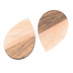 Подвески из непрозрачной смолы и ореха&nbsp;X-RESI-S389-037A-C02