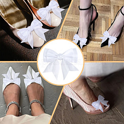 12 шт. полиэстеровые пряжки для обуви с бантом&nbsp;HJEW-HY00142