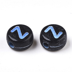 Непрозрачные черные акриловые бусины&nbsp;MACR-N008-17Z