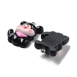 Подвески в виде щенков из непрозрачной смолы&nbsp;LS-RESI-R444-02C