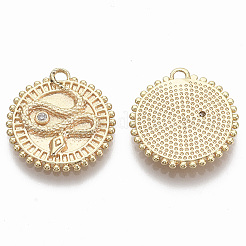 Латунные микро проложить кубического циркония подвески&nbsp;LS-KK-R130-006G-NF