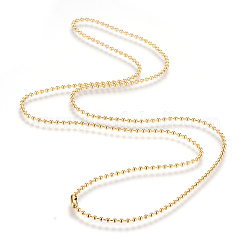Collana a catena con palline in acciaio inossidabile 304&nbsp;LS-MAK-R012-01G