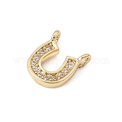 Ciondoli con connettori trasparenti in ottone con micro pavé&nbsp;CU-CBA3D76-01G