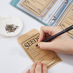 5-дюймовый чехол из искусственной кожи органайзер для хранения семян сада альбом с 2 кольцами&nbsp;DIY-FH0009-80A