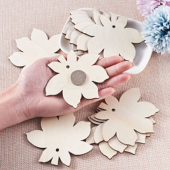 Неокрашенный деревянный большой кулон&nbsp;X-WOOD-TA0002-19