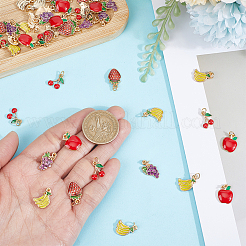 80 шт. 5 подвески из сплава фруктов с эмалью&nbsp;PALLOY-HY00076