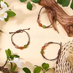 3 braccialetti di perline intrecciate fatte a mano in porcellana per uomo e donna&nbsp;BJEW-CP0001-01A
