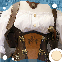 5 пара латунных запонок&nbsp;BUTT-FG0001-57G