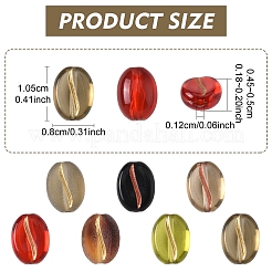 50шт прозрачные матовые акриловые бусины&nbsp;FACR-YW0001-09A