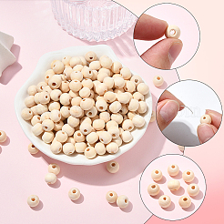 Натуральные незаконченные деревянные бусины&nbsp;WOOD-SP0001-62B