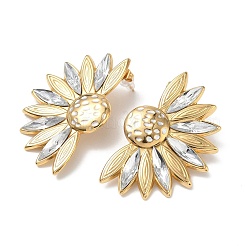 Boucles d'oreilles à tige en acier inoxydable 304 et émail pour femmes&nbsp;SA-CBA7107-07G