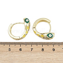 Créoles en laiton avec zircone cubique de micro pave&nbsp;EJEW-B146-02G