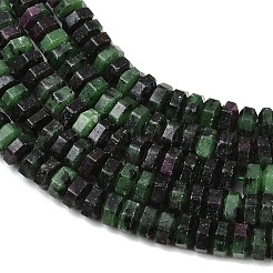 Натуральный рубин в цоизита бусин пряди&nbsp;G-G317-A21-3X6MM