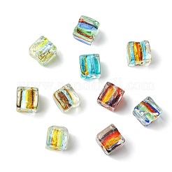 10 Stück 5 Farben Silberfolie Glasperlen&nbsp;FOIL-CJ0001-15
