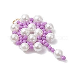Colgantes de flores hechos a mano con cuentas de semillas de vidrio&nbsp;PALLOY-MZ00498-04
