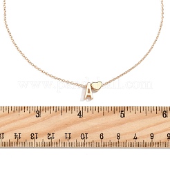 Ожерелья из сплава с подвеской в виде сердца и буквы для женщин&nbsp;NJEW-FS0001-09X