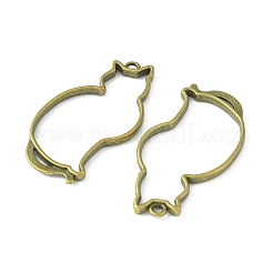 Кулоны с открытой спиной в тибетском стиле&nbsp;TIBEP-5376-AB-FF