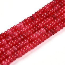 Окрашенные природные белый нефрит бисер пряди&nbsp;G-T139-57A-09