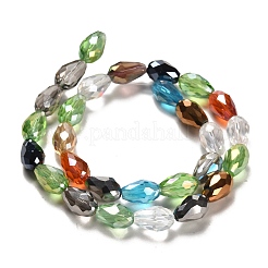 Граненые стеклянные бусины каплевидные нити&nbsp;X-GS053-AB