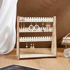 Деревянный дисплей серьги стенды&nbsp;EDIS-WH0016-072