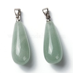 Pendentifs en aventurine vert naturel&nbsp;G-F707-10