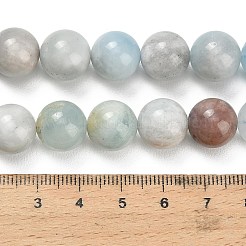 Chapelets de perles en aigue-marine naturelle&nbsp;G-F591-29A-12mm-02
