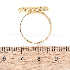 Открытые кольца из латуни с морской тематикой&nbsp;LS-RJEW-Z129-01G-04