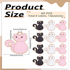 42шт 3 цвета сплава эмалевые подвески&nbsp;ENAM-LP0001-79