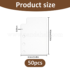 50 foglio divisorio rettangolare in plastica PP per quaderni&nbsp;AJEW-FH0009-23A
