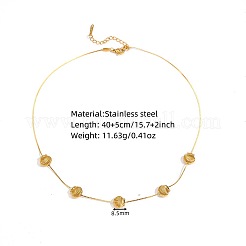 Collares de cadena serpentina de eslabones de acero inoxidable 304 para mujer&nbsp;WGD381E-04
