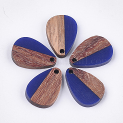 Pendentifs en résine & en bois&nbsp;X-RESI-S358-14-M
