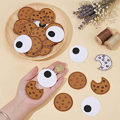 40 parche de tela bordado de poliéster con diseño de galletas de chocolate de 3 estilos.&nbsp;PATC-OC0001-05