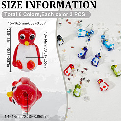 18pcs 6 Farben handgemachte Bunte Malerei-Perlen&nbsp;LAMP-DR0001-05
