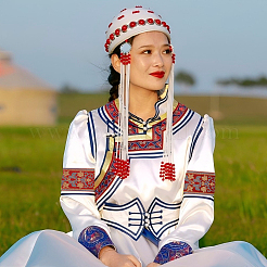 Этническая вышивка полиэстер плоские ленты&nbsp;OCOR-WH0058-98D