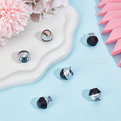 3 пара двухцветных железных и полистироловых глаз для кукол-питомцев&nbsp;DIY-PH0031-58B