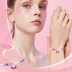 Прозрачные и окрашенные распылением бусины из стекла с эффектом кракле и имитации нефрита&nbsp;GLAA-PH0003-47A