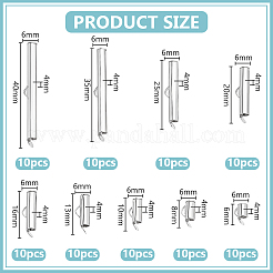 90 шт. 9 стиля латунные застежки-задвижки на концах трубок&nbsp;KK-WR0001-36S