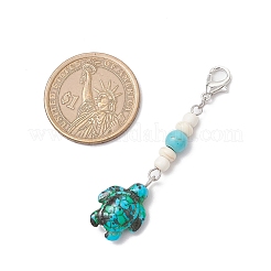 Подвесные украшения из синтетической бирюзы&nbsp;HJEW-JM03373-01