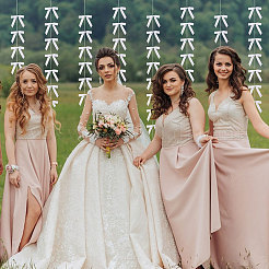 Подвесная лента из полиэстера с бантом&nbsp;DIY-WH0349-504A