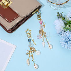 2 pendentif décoratif en alliage en forme d'étoile&nbsp;DIY-PH0035-02