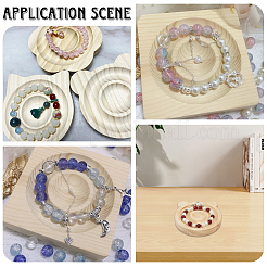 6 шт. 6 стиля бука деревянный ювелирный браслет кольцо дисплей держатель лоток&nbsp;ODIS-BBC0001-03B