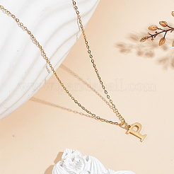 Colliers avec pendentif lettre en acier inoxydable 304&nbsp;NJEW-LP0001-53P-G