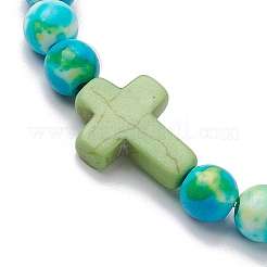 Синтетические драгоценные камни эластичные браслеты&nbsp;BJEW-JB11015-05