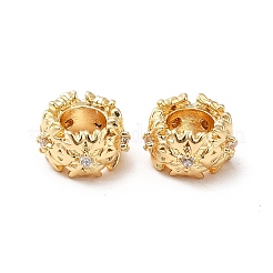 Латунные микро проложить Цирконий Европейский бисером X-KK-M233-44G