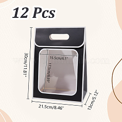 Складные бумажные подарочные пакеты с окошком&nbsp;ABAG-WH0045-20D