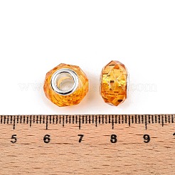 Backfarbe transparente Glas European Beads&nbsp;GPDL-N004-C14mm-B01