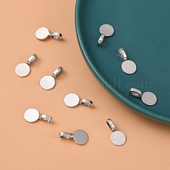 Клей из сплава в тибетском стиле на плоских подушечках для подвесок&nbsp;X-TIBEP-1124-AS-FF